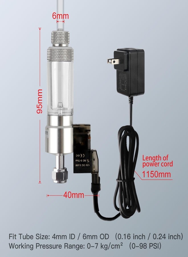 Clscea CO2 Bubble Counter with Solenoid Valve and Check Valve for CO2 Generator Regulator Planted Aquarium Screw Connection - Image 4